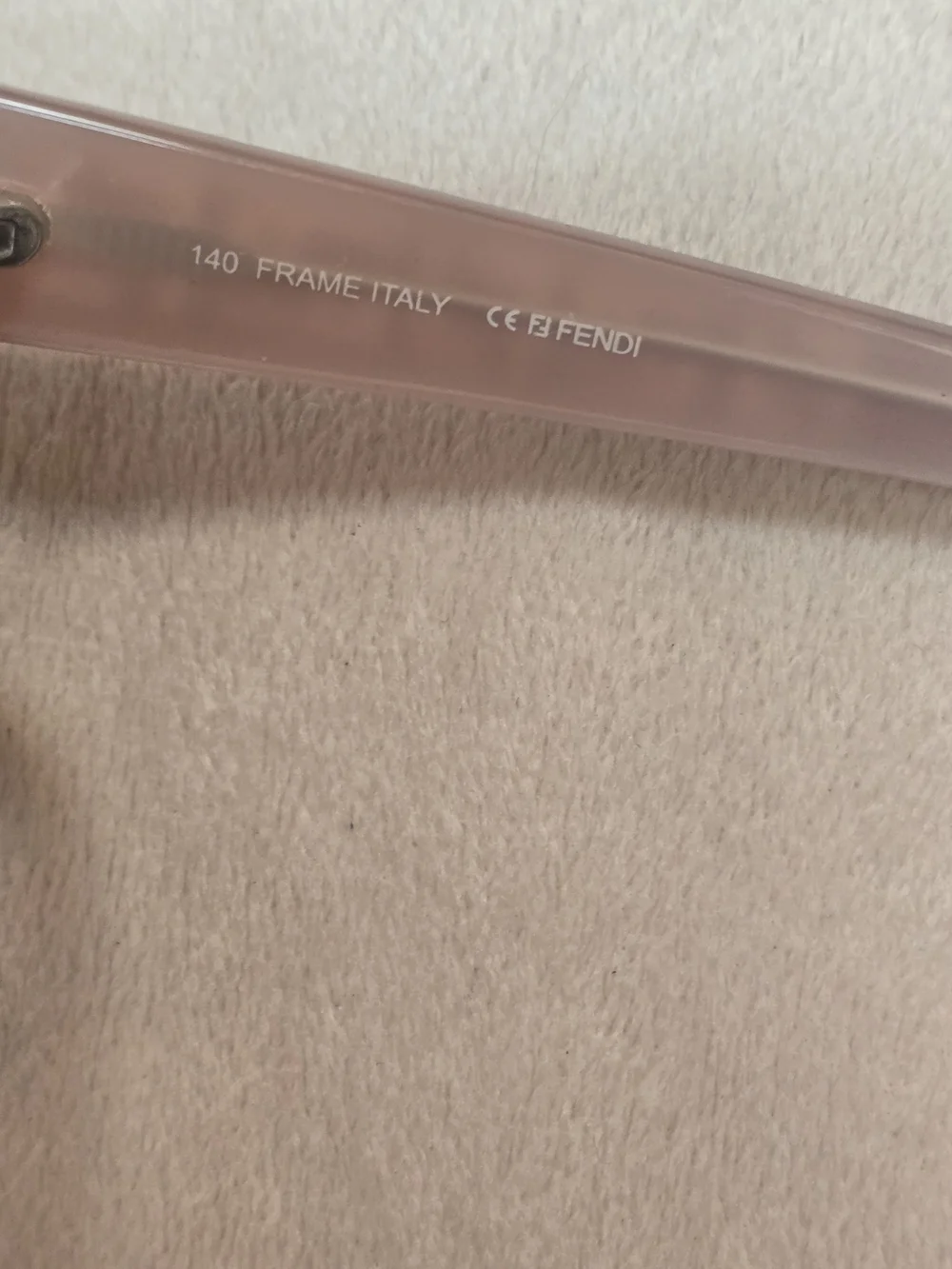 Fendi Women's Rectangular Glasses in Brown With Pink Inlay-New!